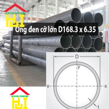 Ống đen cỡ lớn D168.3 x 6.35