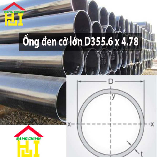 Ống đen cỡ lớn D355.6 x 4.78
