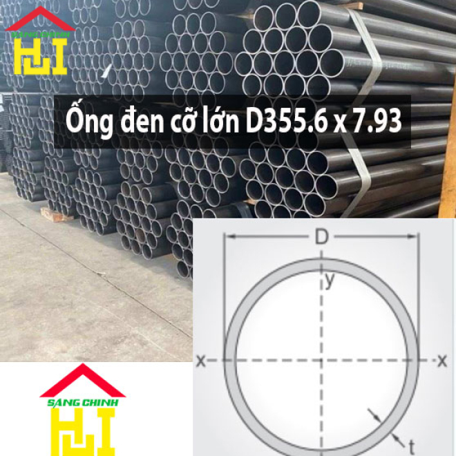 Ống đen cỡ lớn D355.6 x 7.93