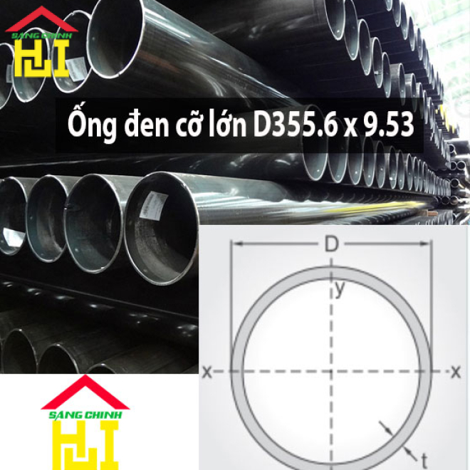Ống đen cỡ lớn D355.6 x 9.53