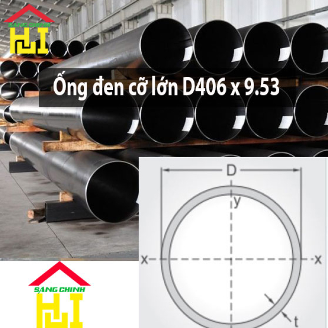 Ống đen cỡ lớn D406 x 9.53