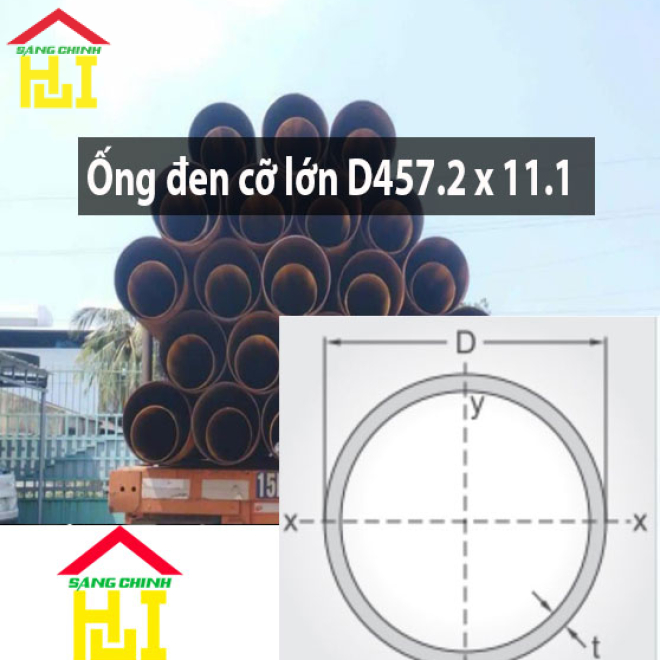 Ống đen cỡ lớn D457.2 x 11.1