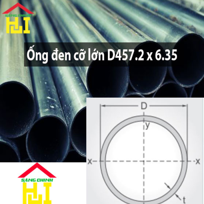 Ống đen cỡ lớn D457.2 x 6.35