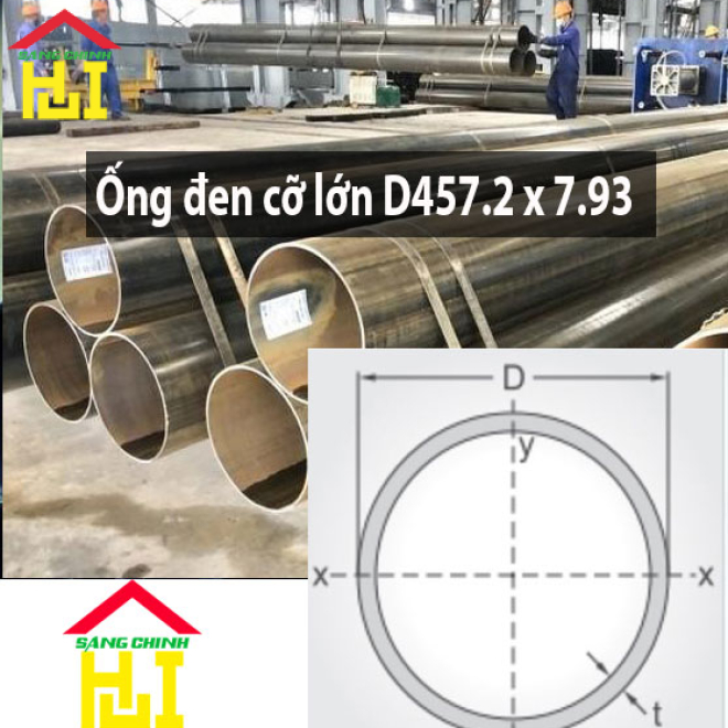 Ống đen cỡ lớn D457.2 x 7.93