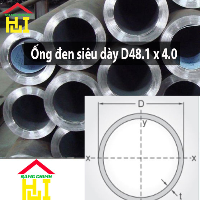Ống đen siêu dày D48.1 x 4.0