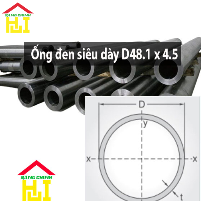Ống đen siêu dày D48.1 x 4.5