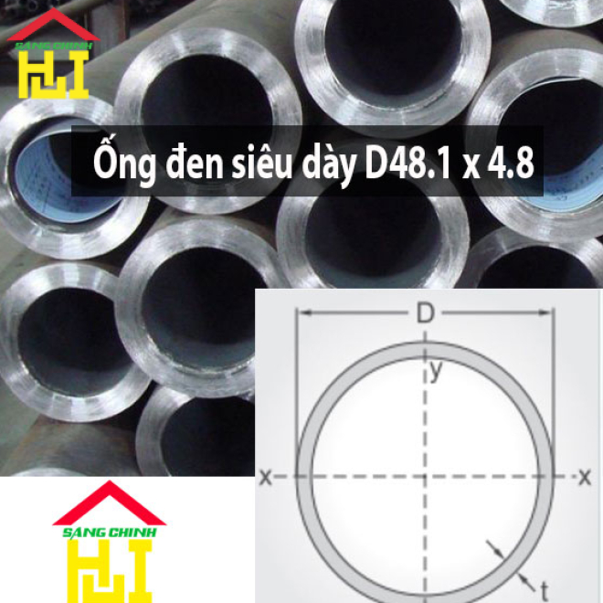 Ống đen siêu dày D48.1 x 4.8