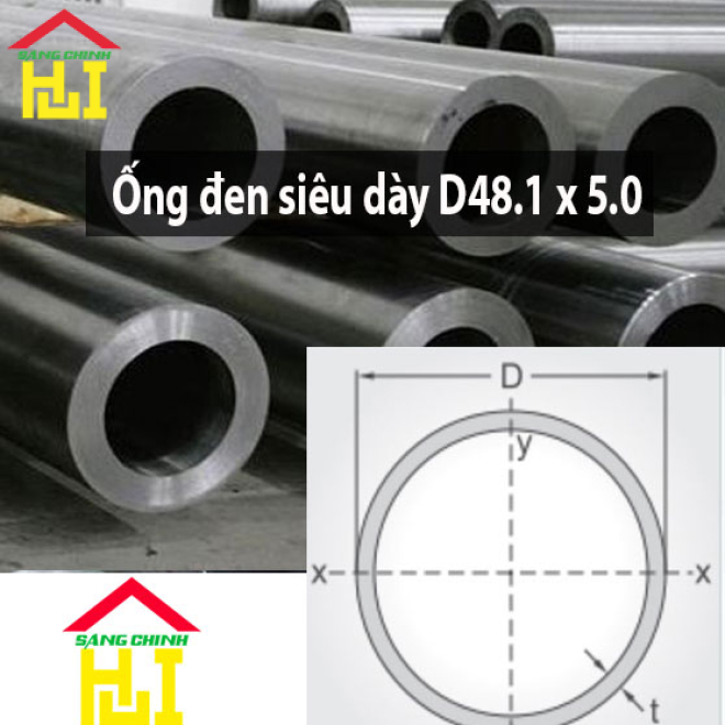Ống đen siêu dày D48.1 x 5.0