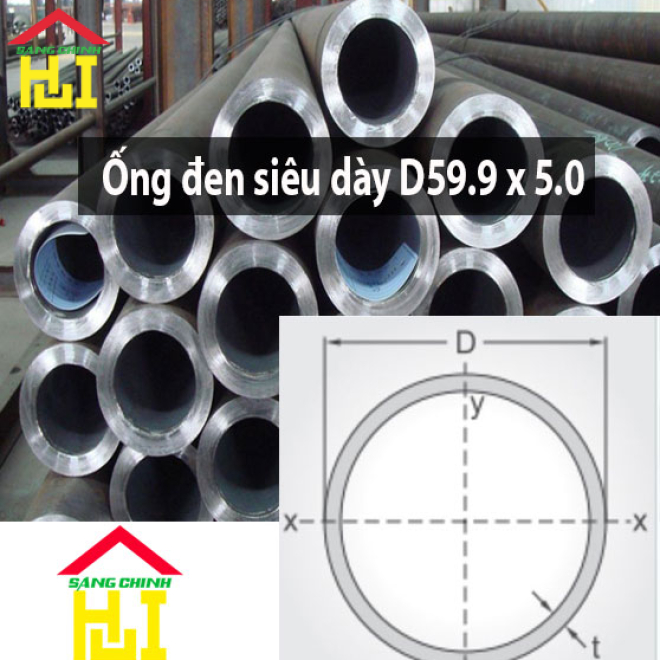 Ống đen siêu dày D59.9 x 5.0