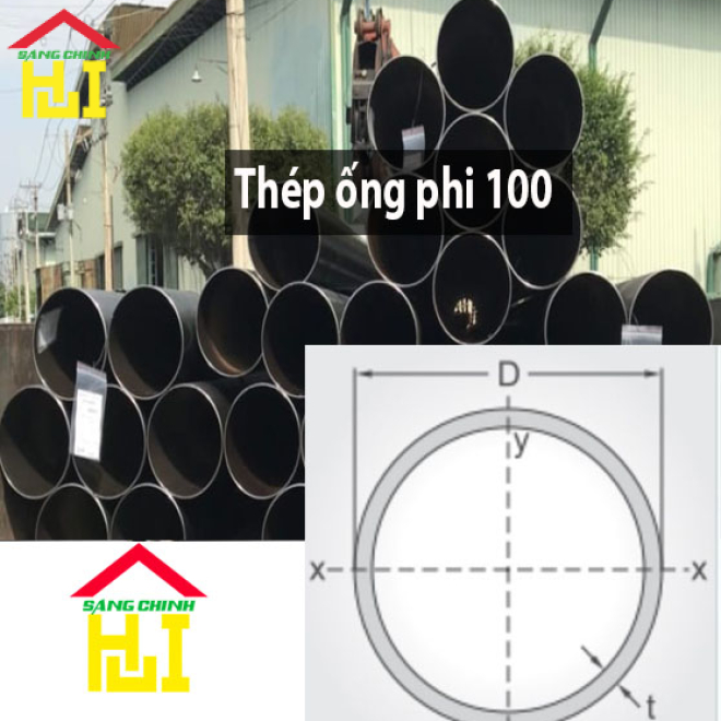 Thép ống phi 100