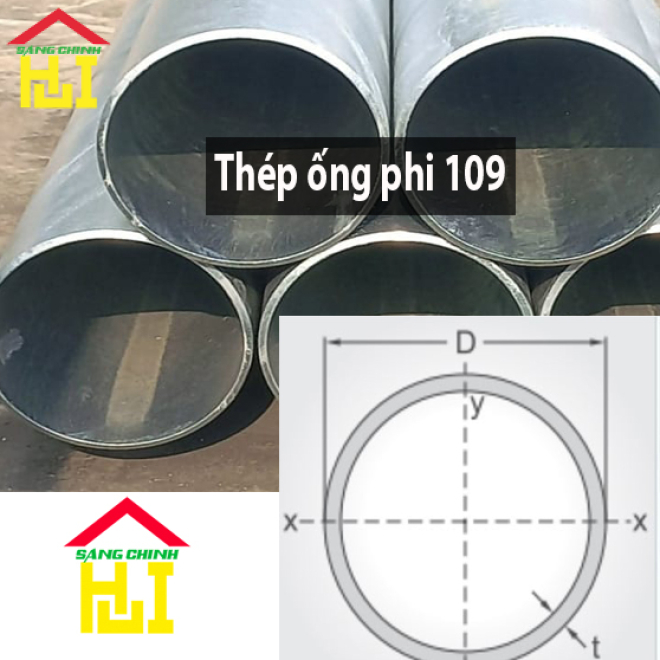 Thép ống phi 109