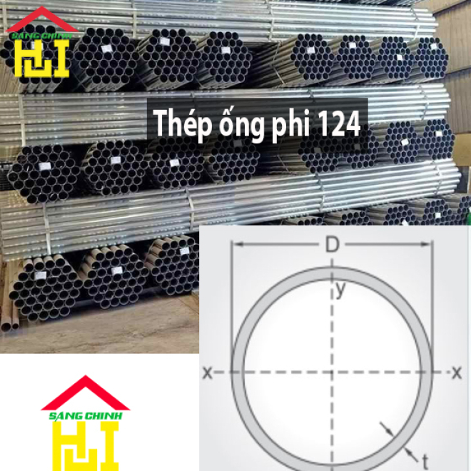 Thép ống phi 124
