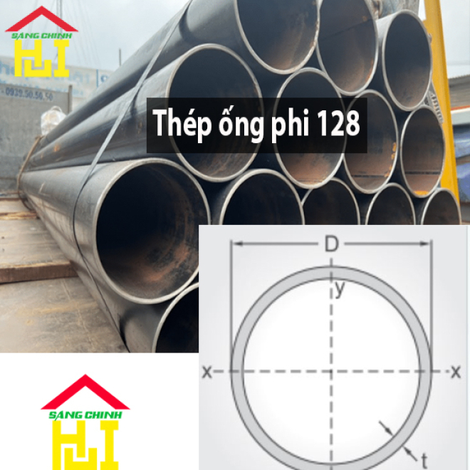 Thép ống phi 128