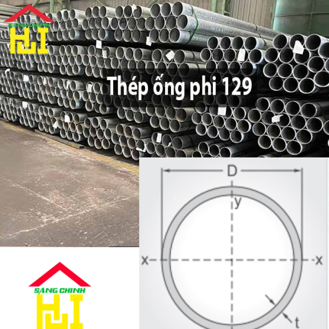 Thép ống phi 129
