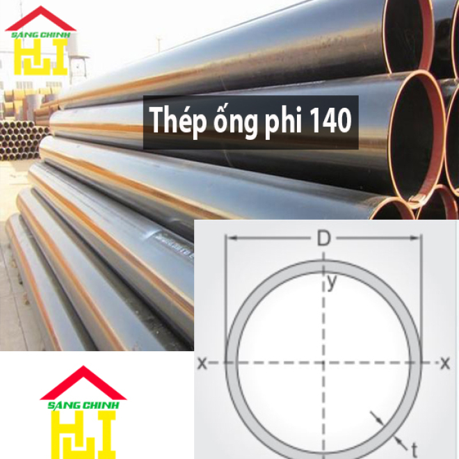 Thép ống phi 140