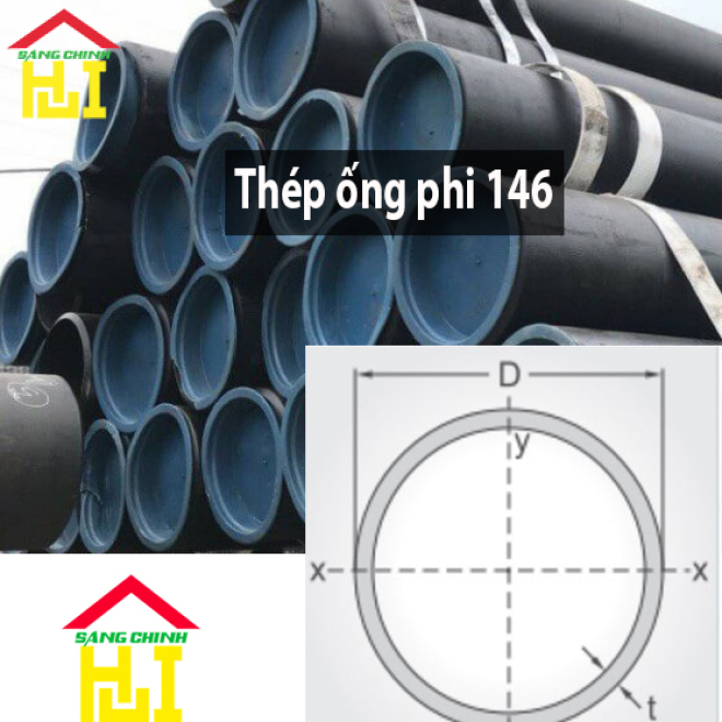 Thép ống phi 146