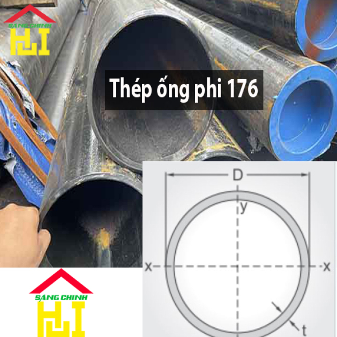 Thép ống phi 176
