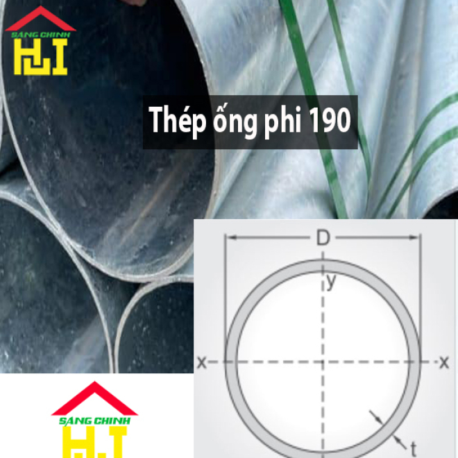 Thép ống phi 190