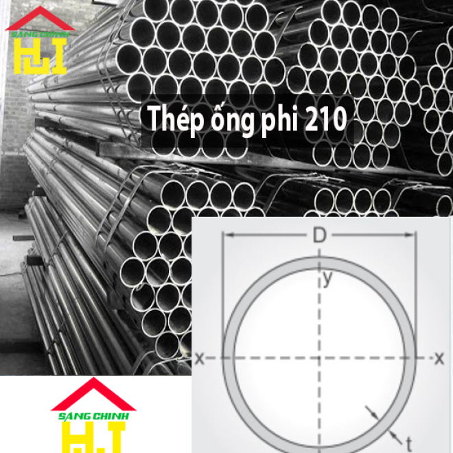 Thép ống phi 210