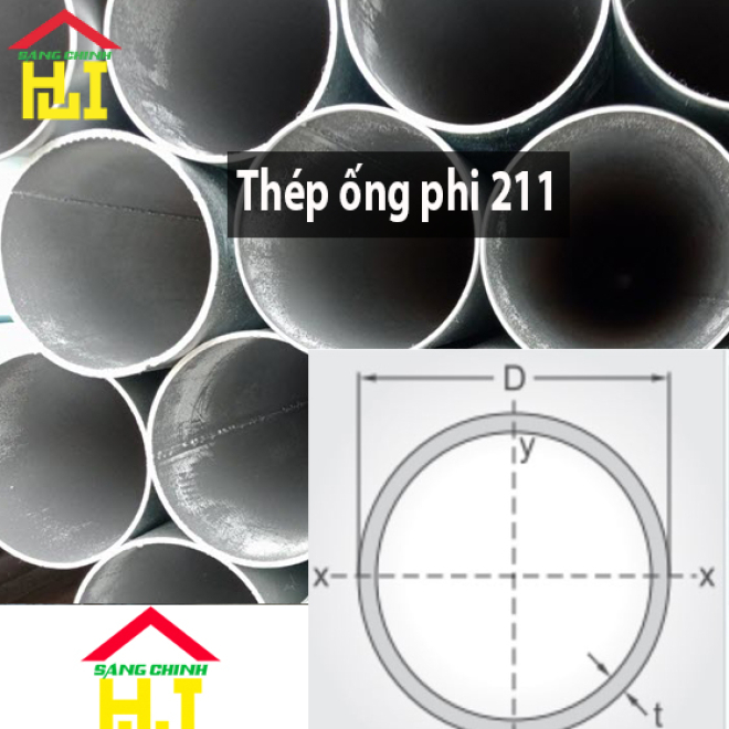 Thép ống phi 211