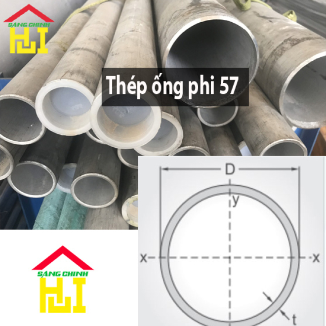 Thép ống phi 57