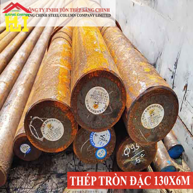 Thép tròn đặc phi 130 x 6m