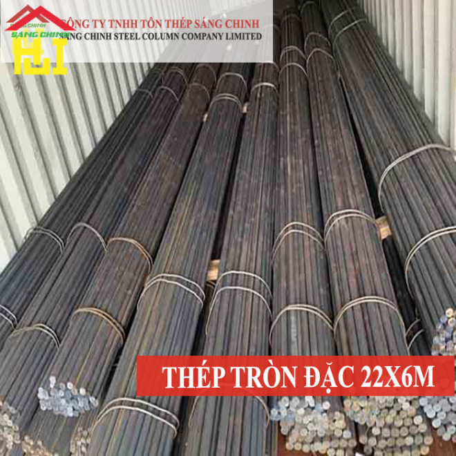 Thép tròn đặc phi 22 x 6m