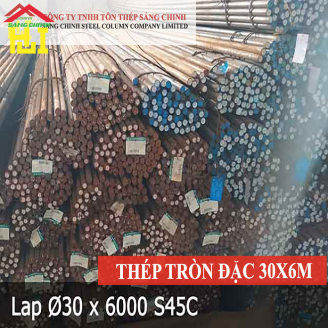 Thép tròn đặc phi 30 x 6m