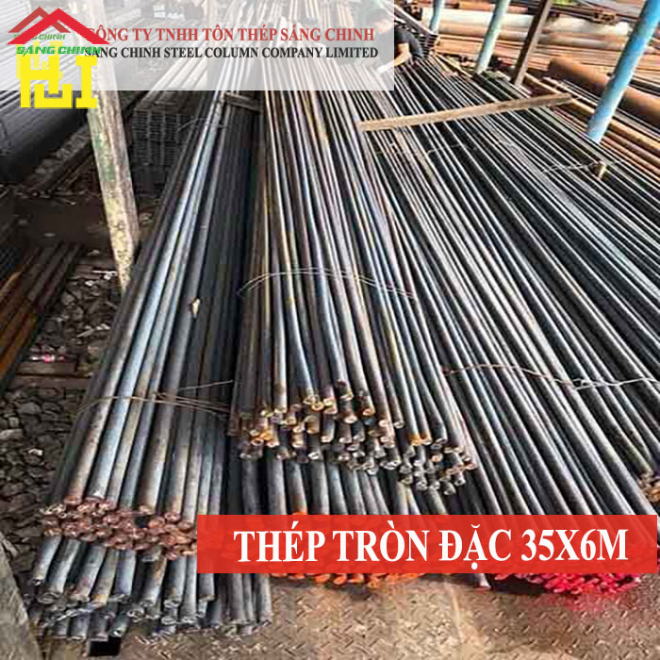 Thép tròn đặc phi 35 x 6m