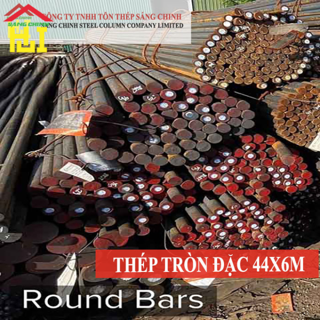 Thép tròn đặc phi 44 x 6m
