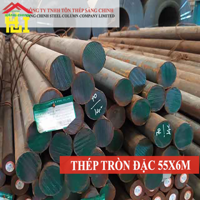 Thép tròn đặc phi 55 x 6m