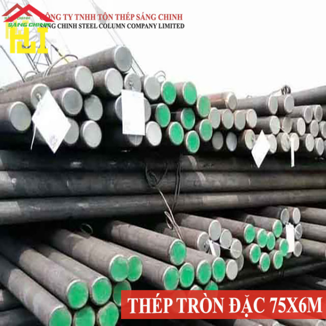 Thép tròn đặc phi 75 x 6m